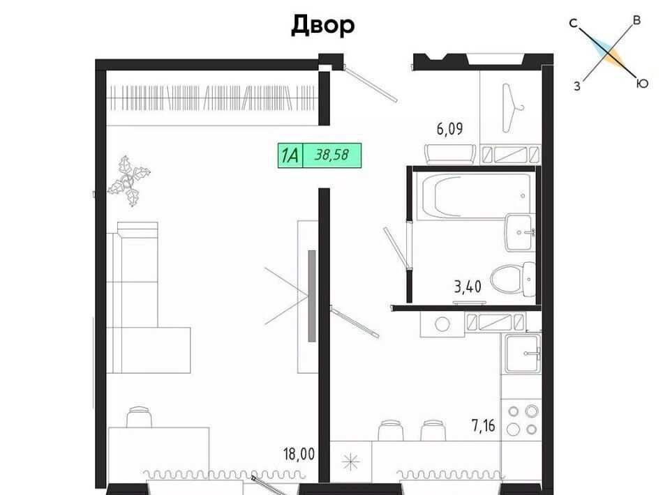 квартира г Томск р-н Октябрьский тракт Иркутский 185б фото 1