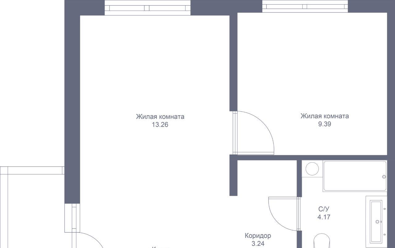 квартира р-н Лаишевский с Усады ЖК Дома у сада 4к/1 Столбищенское с/пос, Дубравная фото 3