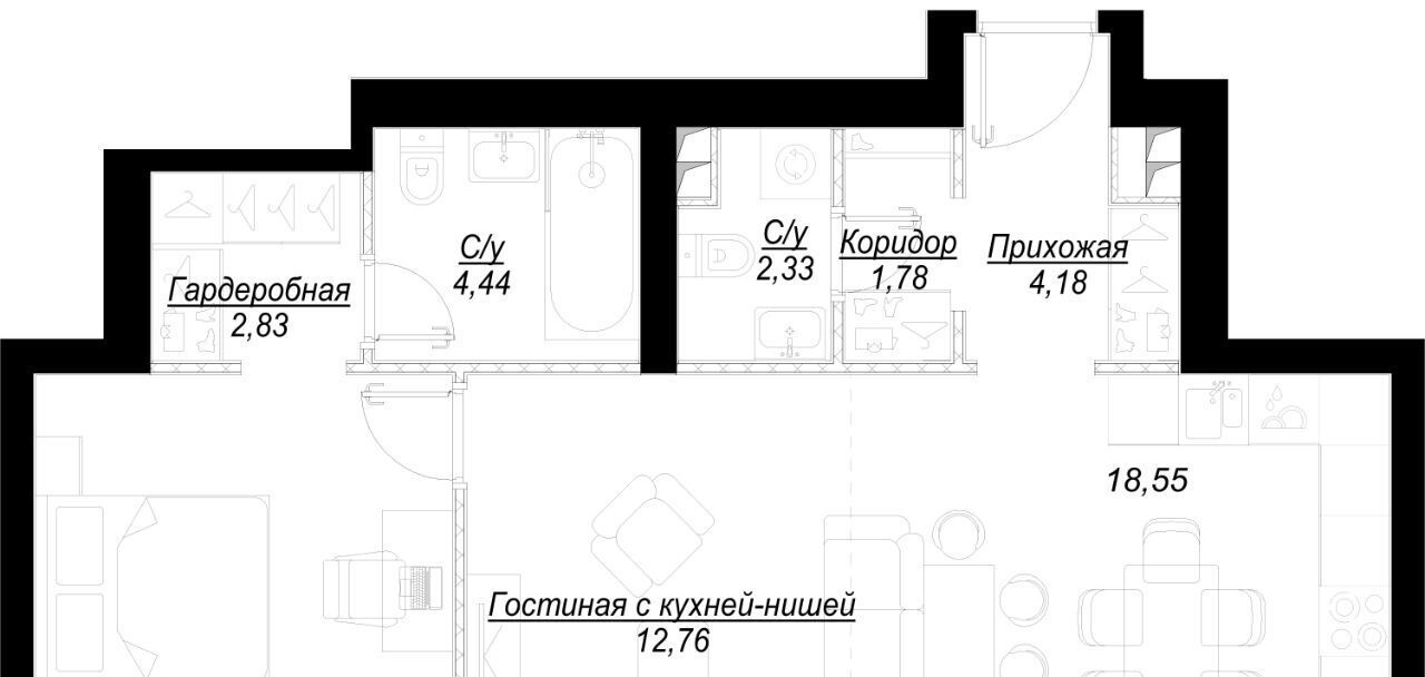 квартира г Москва метро Лужники 1-й Сетуньский проезд, вл 10 фото 1