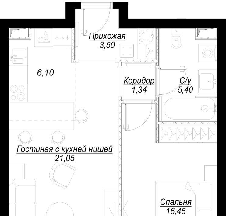 квартира г Москва метро Спортивная 1-й Сетуньский проезд, вл 6 фото 1