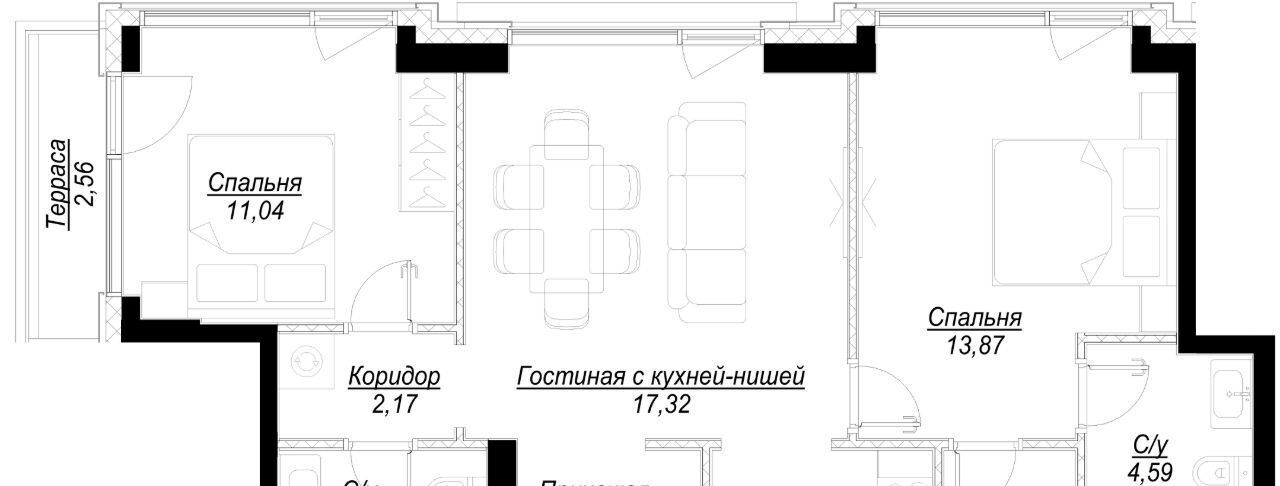 квартира г Москва метро Лужники 1-й Сетуньский проезд, вл 10 фото 1