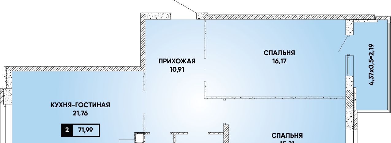 квартира г Краснодар р-н Прикубанский Достояние мкр фото 1