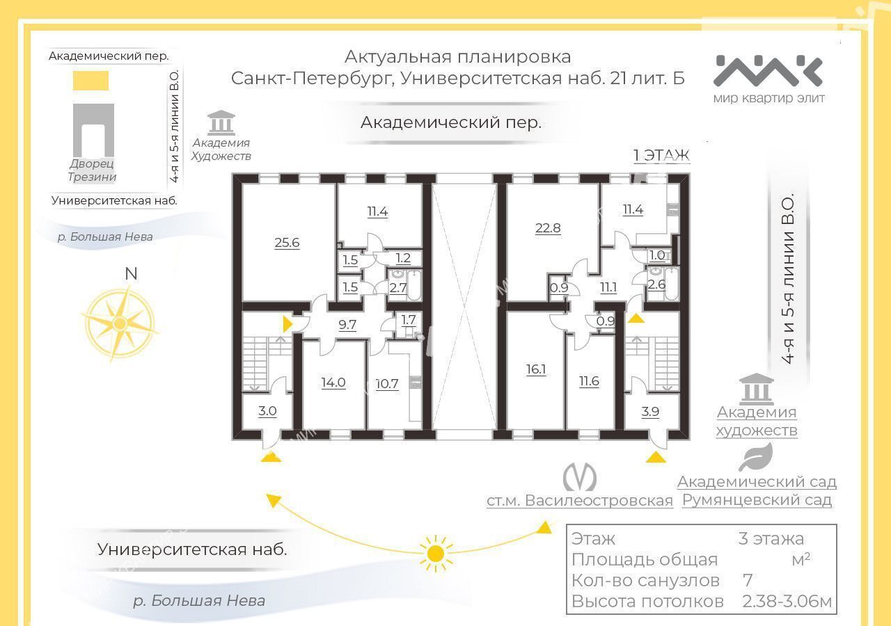 офис г Санкт-Петербург метро Василеостровская наб Университетская 21 фото 6