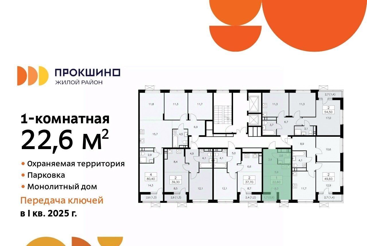 квартира г Москва п Сосенское ЖК Прокшино 2/4 Филатов Луг, 5. фото 2