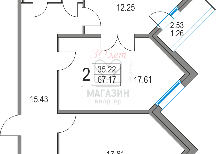 квартира г Санкт-Петербург пр-кт Богатырский 2а Приморский район фото 2