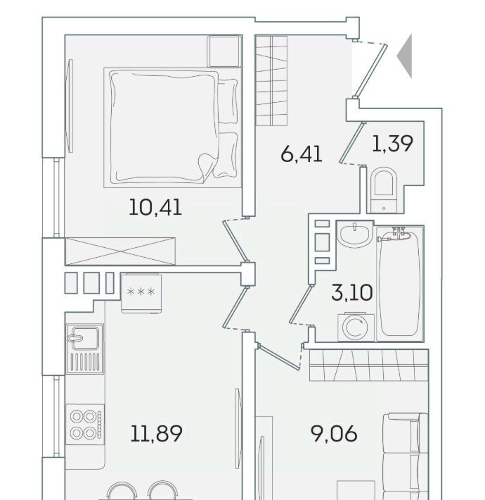 квартира р-н Всеволожский г Мурино ул Графская 6к/4 Девяткино фото 1