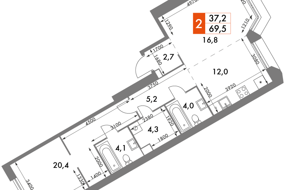 квартира г Москва ул Академика Волгина 2с/1 Юго-Западный административный округ фото 1