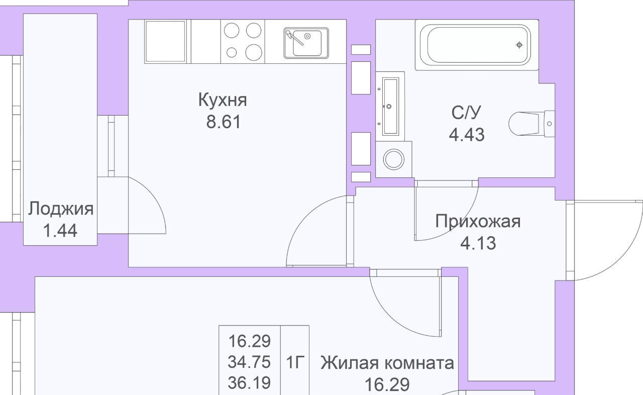 квартира г Казань метро Горки ЖК «Светлая долина» фото 5