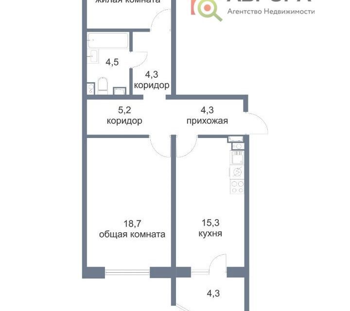 квартира г Сургут наб Ивана Кайдалова 20 Сургутский район фото 1