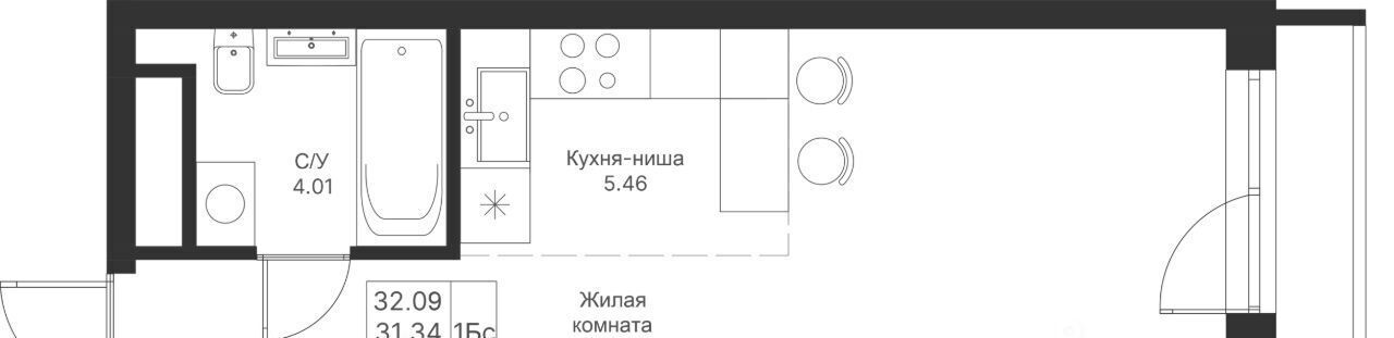 квартира г Казань метро Горки ЖК «Мой ритм» фото 4