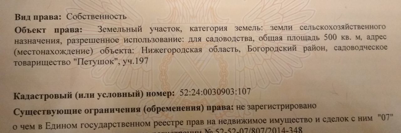 земля р-н Богородский п Буревестник сельский пос. Буревестник, садовые участки Петушок, 197 фото 7