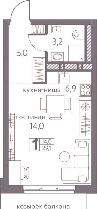 квартира г Пермь р-н Мотовилихинский ул Серебристая 3 фото 1