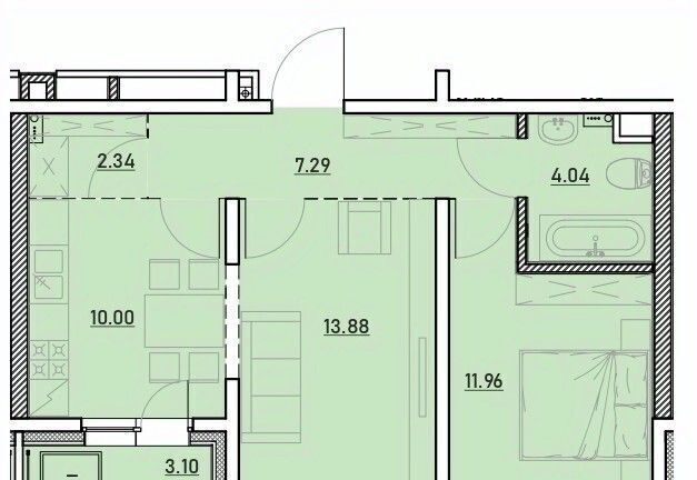 квартира г Иркутск р-н Ленинский Иркутск-2 Зенит жилой комплекс фото 1