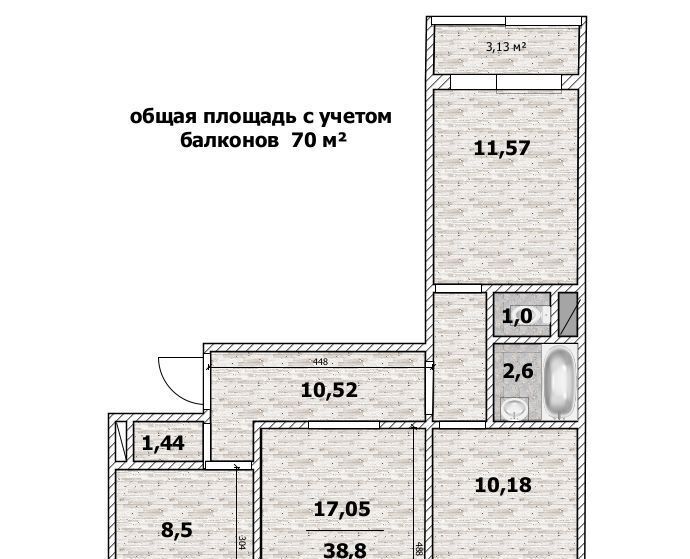 квартира г Ульяновск р-н Заволжский б-р Киевский 7 фото 2