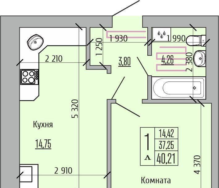 квартира р-н Рыбновский г Рыбное ЖК «Аист» фото 2