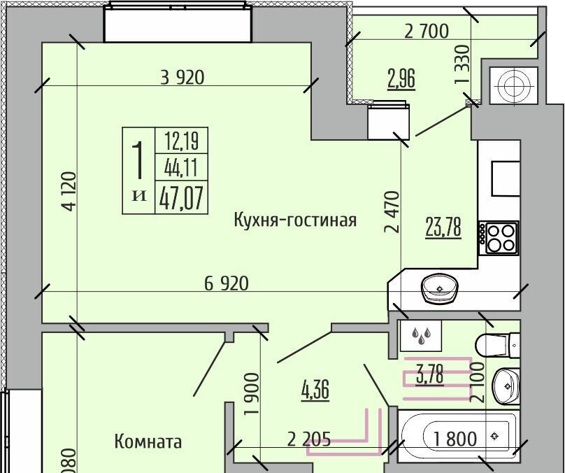 квартира р-н Рыбновский г Рыбное ЖК «Аист» фото 2