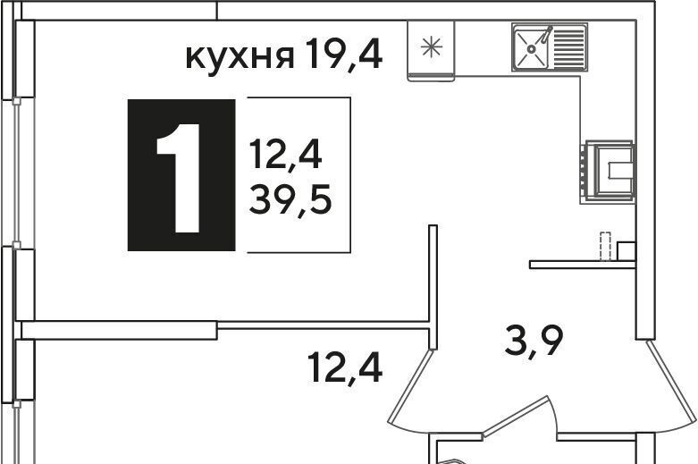 квартира г Краснодар р-н Прикубанский ЖК Самолёт-6 фото 1