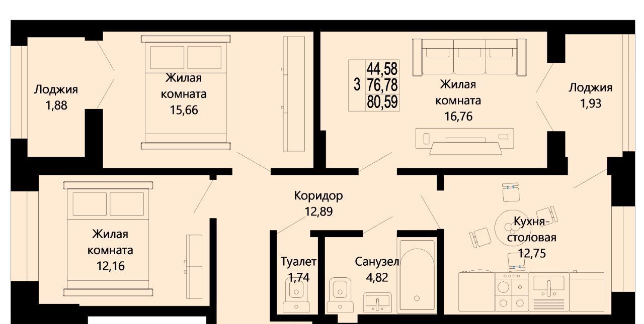 квартира г Калининград р-н Ленинградский ул Героя России Мариенко 8 фото 1