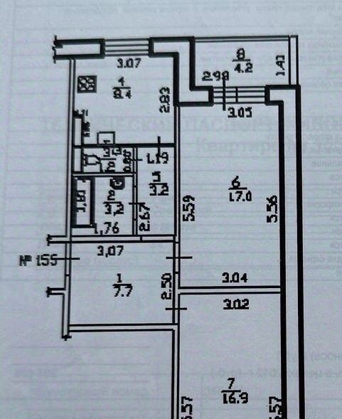 квартира г Уфа р-н Советский ул 8 Марта 34 фото 16