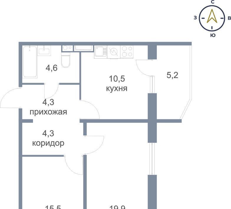 квартира г Сургут тракт Югорский 54/2 фото 1