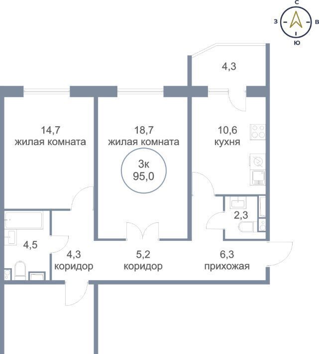 квартира г Сургут ЖК «Георгиевский» фото 1