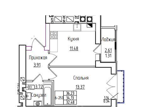 квартира г Калининград р-н Ленинградский ул Согласия 53б фото 1