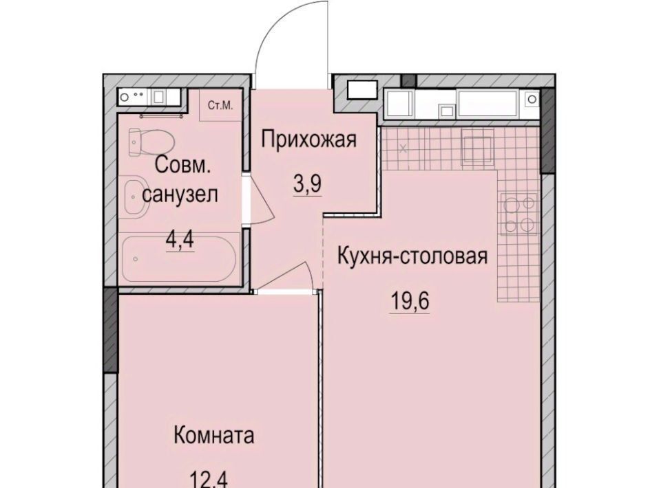 квартира г Казань ЖК «Ферма-2» Проспект Победы, жилмассив фото 1