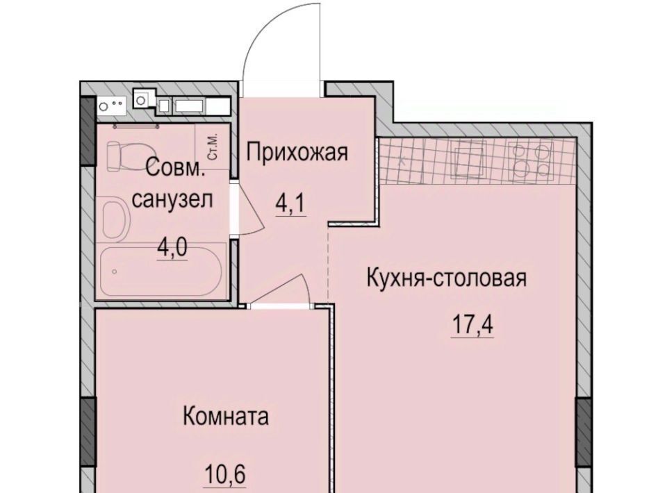 квартира г Казань ЖК «Ферма-2» Проспект Победы, жилмассив фото 1