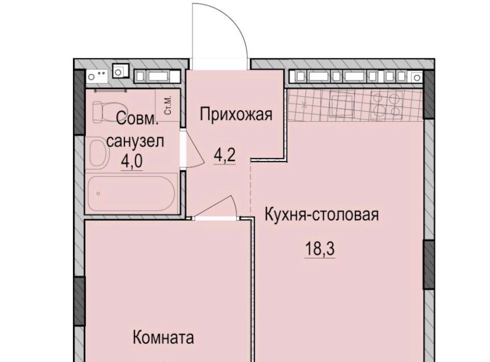 квартира г Казань ЖК «Ферма-2» Проспект Победы, жилмассив фото 1