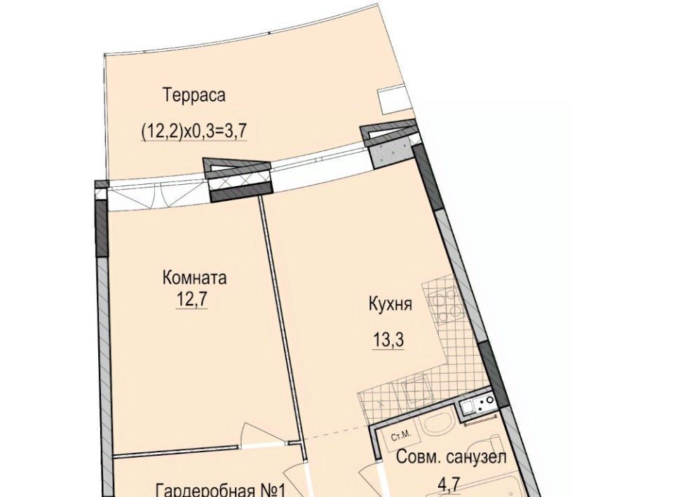 квартира г Казань ЖК «Ферма-2» Проспект Победы, жилмассив фото 1