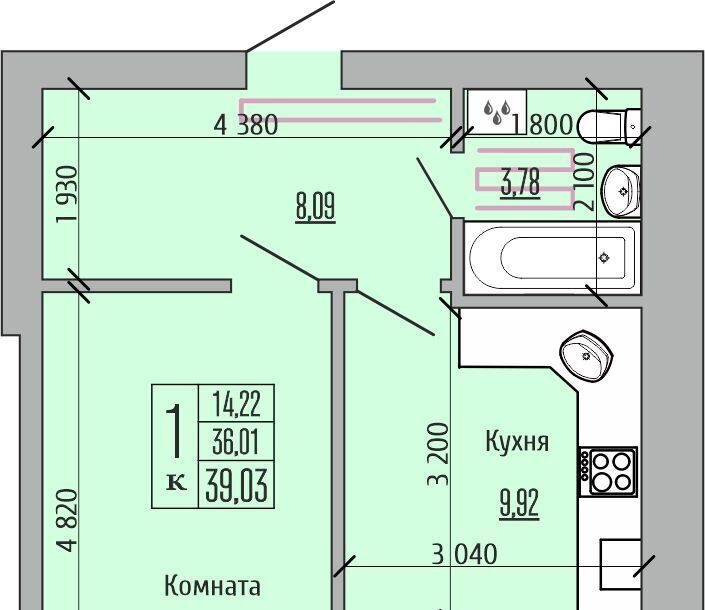 квартира р-н Рыбновский г Рыбное ЖК «Аист» фото 2