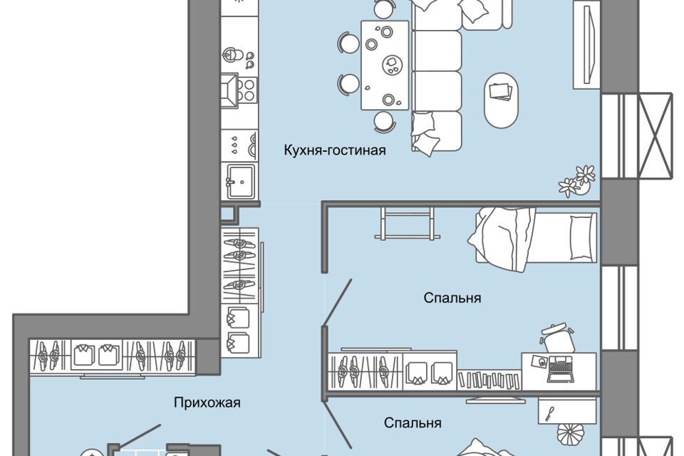 квартира улица Строителя Николая Шишкина, 11к 1, Завьяловский район, село Первомайский фото 1