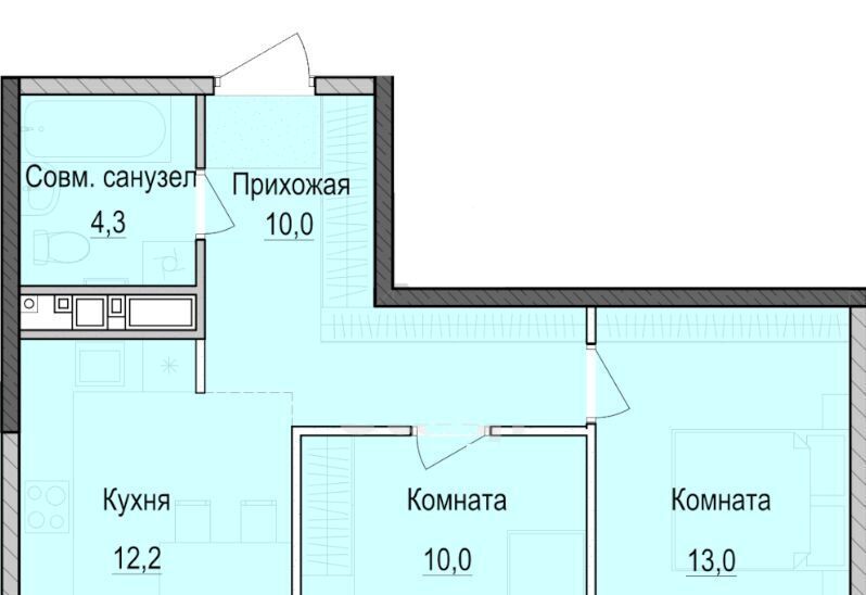 квартира г Казань Аметьево, Паркмаяк жилой комплекс фото 1