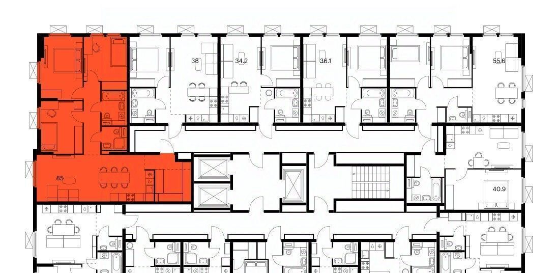 квартира г Мытищи Ярославский квартал жилой комплекс, 1. 1, Медведково фото 2