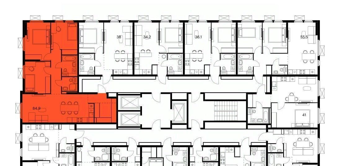 квартира г Мытищи Ярославский квартал жилой комплекс, 1. 1, Медведково фото 2