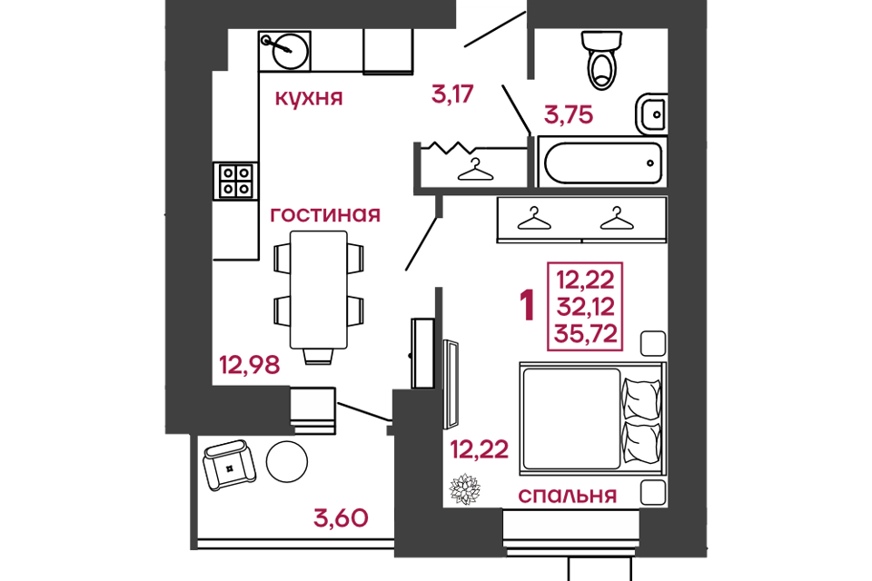 квартира г Пенза ул Леонова городской округ Пенза, с 4 фото 1