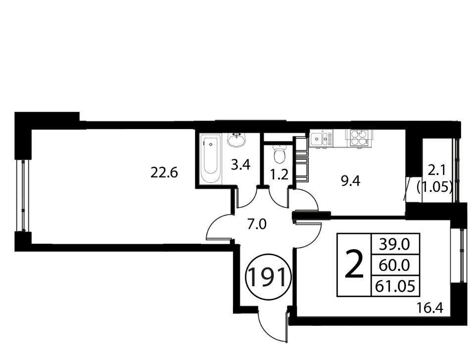 квартира г Домодедово ЖК Космос Домодедовская, Авиационный мкр фото 1