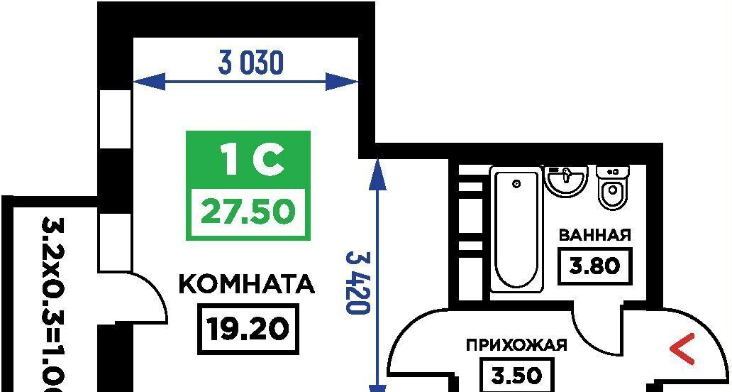 квартира г Краснодар р-н Прикубанский ул Дубравная 1 фото 3