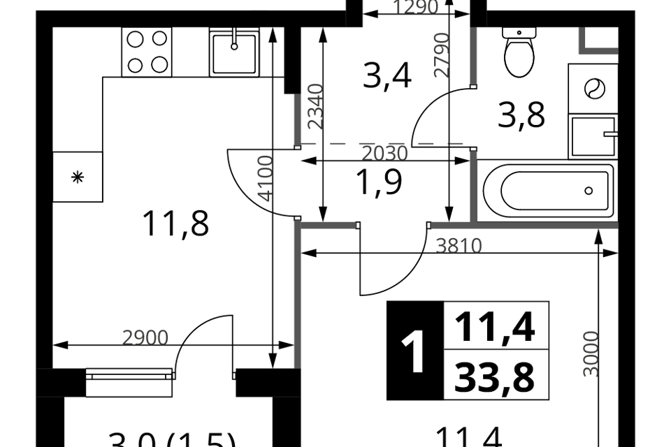 квартира г Москва ул Комсомольская 16к/1 городской округ Химки, Московская область, Химки фото 1