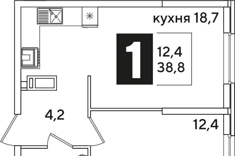 квартира г Краснодар р-н Прикубанский ЖК Самолёт-6 фото 1