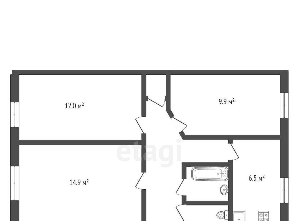 квартира г Нефтеюганск мкр 13-й 43 фото 19