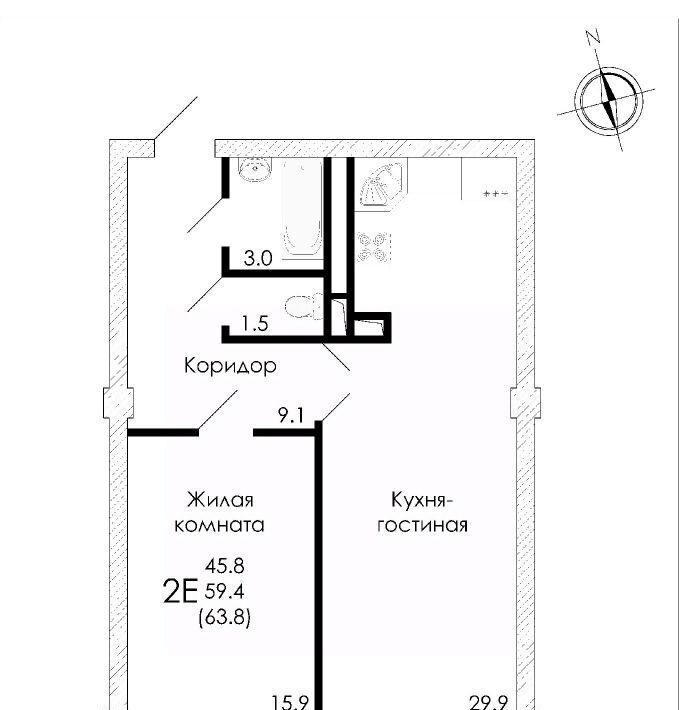 квартира г Воронеж р-н Центральный ул Сакко и Ванцетти 82 фото 1