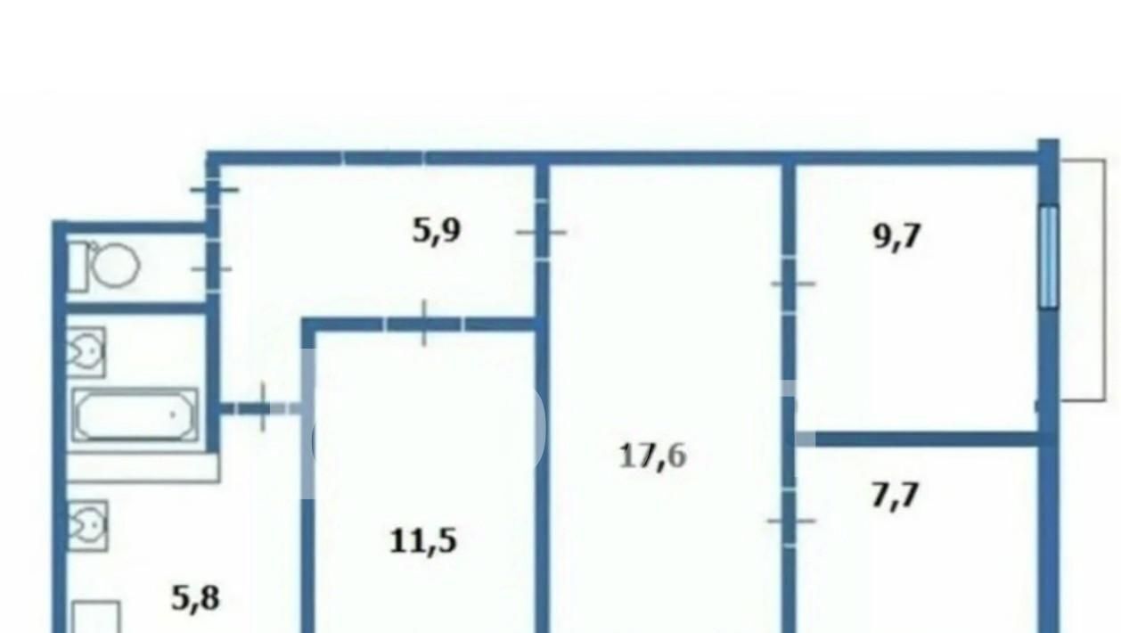 квартира г Кострома ул Голубкова 4 фото 18