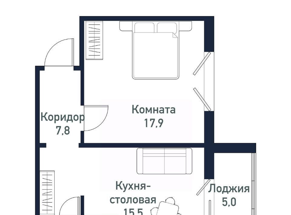 квартира п Западный р-н мкр Притяжение ул имени ефрейтора Потехина 2 Кременкульское с/пос фото 1