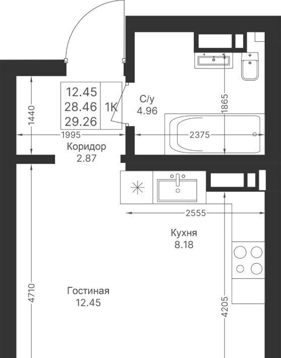 квартира г Казань метро Горки ЖК «Мой ритм» ПК 9 фото 2