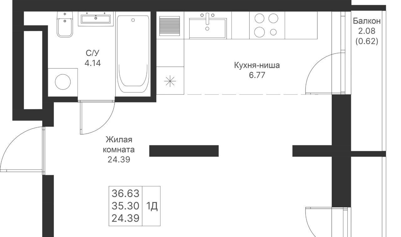 квартира г Казань метро Горки ПК 4, Мой Ритм жилой комплекс фото 3