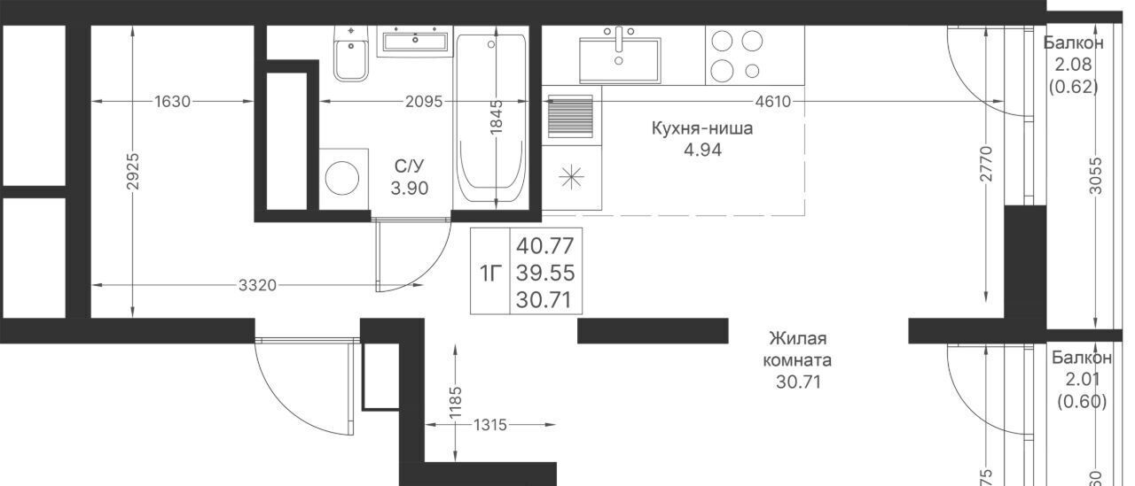 квартира г Казань метро Горки ПК 4, Мой Ритм жилой комплекс фото 2