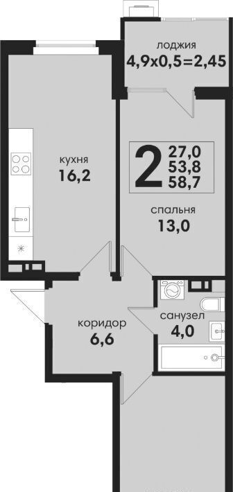 квартира г Краснодар р-н Прикубанский Новая Елизаветка кп фото 1