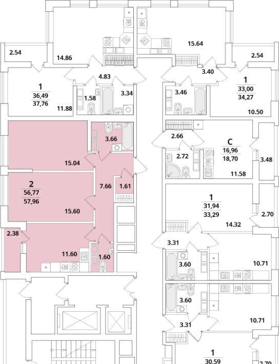 квартира г Санкт-Петербург метро Московская ул Кубинская 82к/3 фото 2