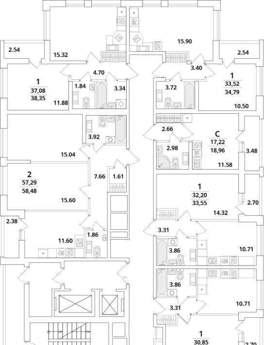 квартира г Санкт-Петербург метро Московская ул Кубинская 82к/3 фото 2